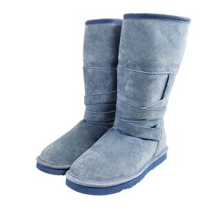 Lamo Tall Womens Size 8 Suede Winter Boots Faux Fur Lined